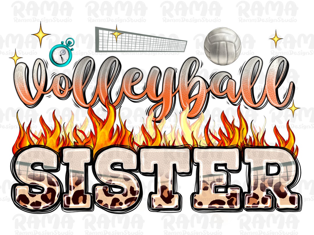 Volleyball Sister Png Sublimation Designvolleyball Pnggame Etsy