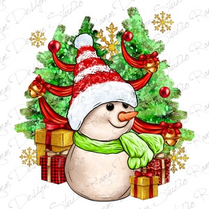 Christmas Tree With Snowman Png Sublimation Design,Merry Christmas Png,Christmas Tree Png,Christmas Snowman Png,Snowman Png,Digital Download