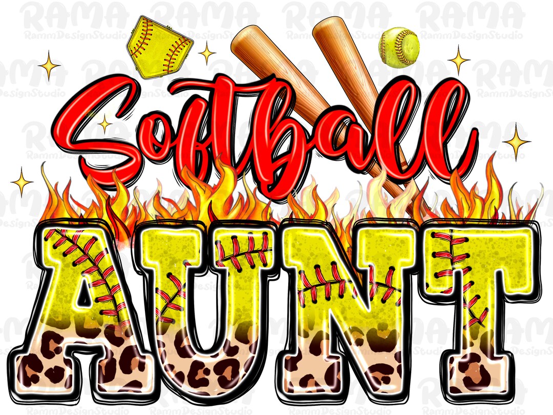 Softball Aunt Png Sublimation Design,sport Png,softball Png,softball