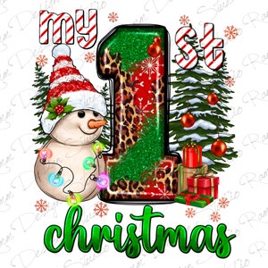 My 1st Christmas Png Sublimation Design,Merry Christmas Png,Christmas Png,Snowman Png,My 1st Christmas Png,1st Christmas ,Digital Download