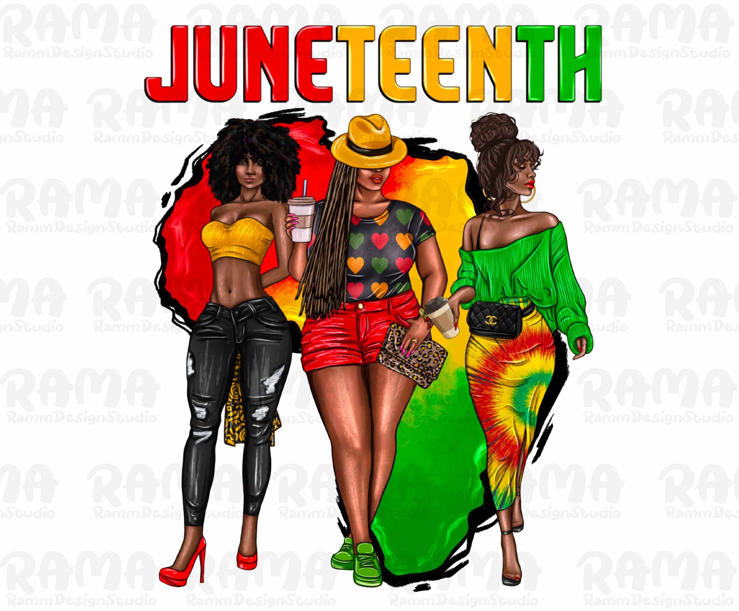Juneteenth Black Woman Png, Juneteenth Afro Woman Png, Juneteenth black woman fashion girl png sublimation design download, Juneteenth png