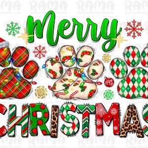 Merry Christmas paws png sublimate design download, Christmas png, Merry Christmas png, paws png, sublimate designs download