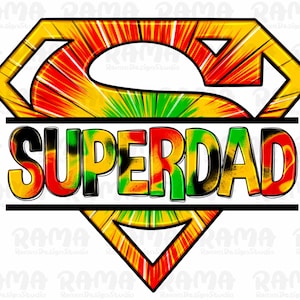 Black super dad png sublimation design download, Father&#39;s Day png, afro American png, afro man png, afro dad png, sublimate designs download