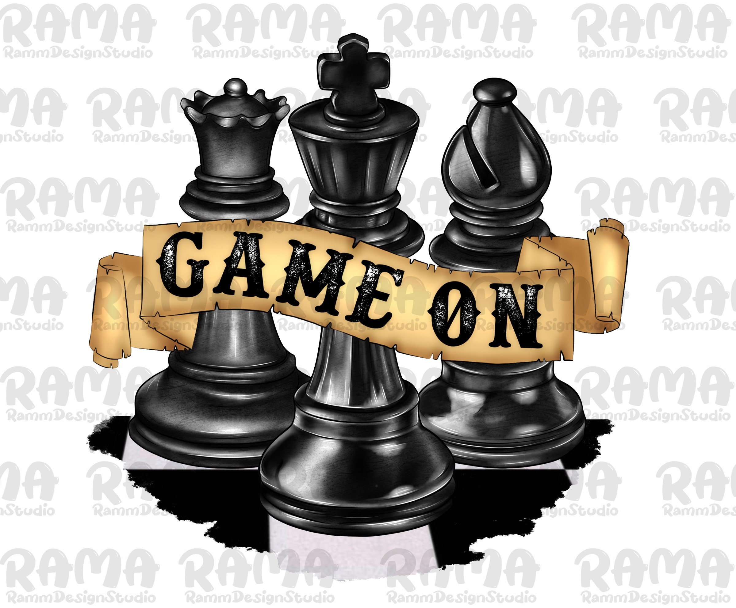 Chess Piece Black King Club Pieces Banner Board Game Check Mate Player  Competition FIDE Master .SVG .PNG Clipart Vector Cricut Cut Cutting