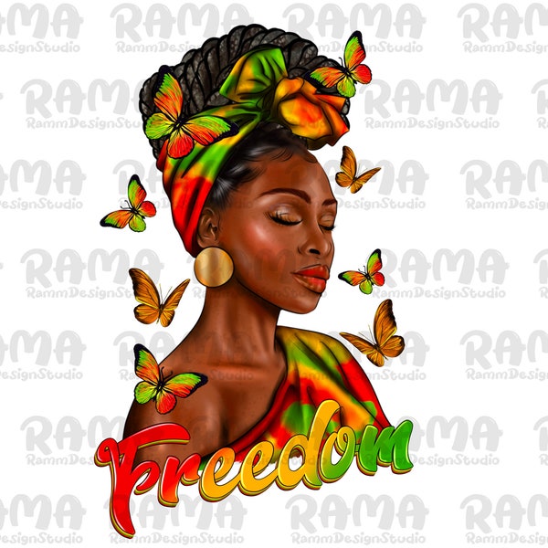 Freedom Afro Woman Juneteenth Png, Freedom juneteenth png sublimation design download, Juneteenth png, Emancipation day png