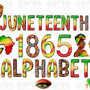 Juneteenth Alphabet Bundle Png, Juneteenth Png, Juneteenth Doodle Letters Png, letras ocidentais png, Clip Art Letters Png, download sublime