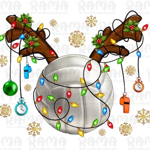 Weihnachten Volleyball SANTA Hut handbemalt PNG,Volleyball Ball Png,Frohe Weihnachten Png, Weihnachtsvolleyball