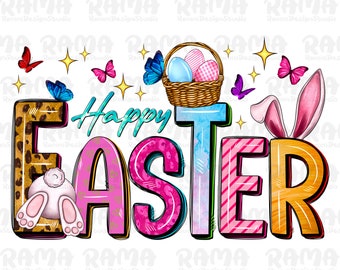 Happy Easter Bunny Png Sublimation Design, Easter Png, Happy Easter Png, Easter Bunny Png,Easter Day Png,Western Easter Png,Digital Download