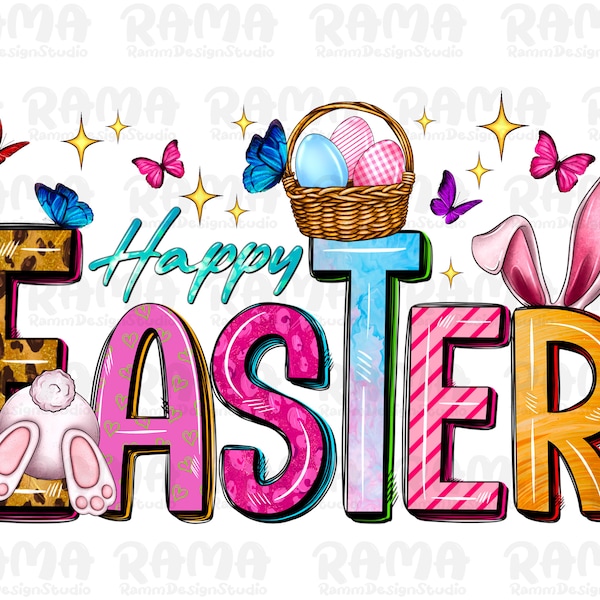 Happy Easter Bunny Png Sublimation Design, Easter Png, Happy Easter Png, Easter Bunny Png,Easter Day Png,Western Easter Png,Digital Download