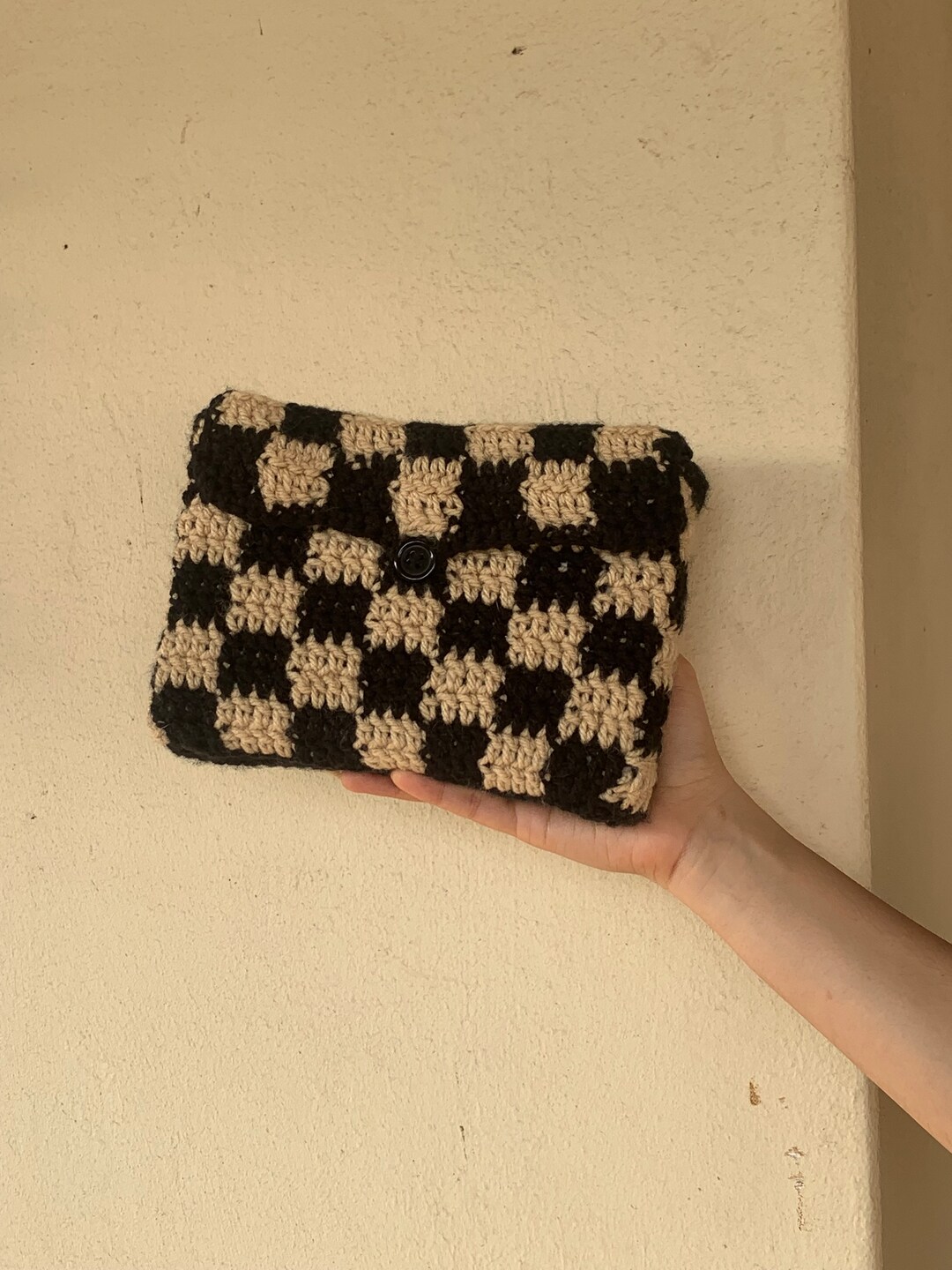 CROCHET PATTERN Book Sleeve Pattern checkered Etsy