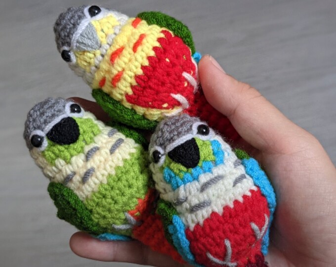 Dangling Green Cheek Conure Keychain Etsy