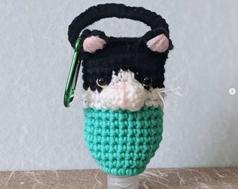 Crochet Cat / Bird / Koala Hand Sanitizer Holder