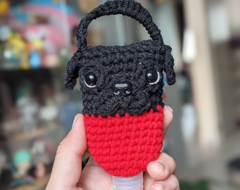 Crochet Dog Hand Sanitizer Cover