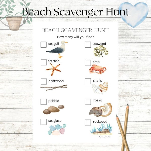 Beach Scavenger Hunt: Spot these natural features when enjoying a visit to the beach at any time of the year with your children.