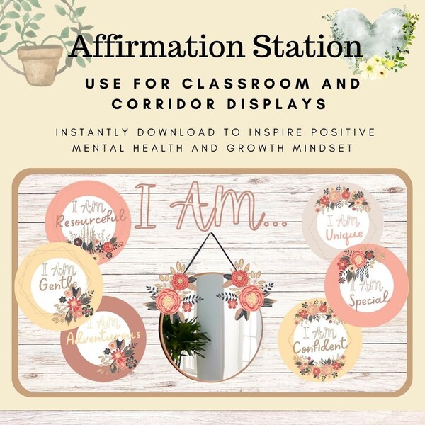 Affirmation Station: Growth Mindset and Positive Mental Health with the Enchanting Inspiration of Cottage Core with these 20 Affirmations