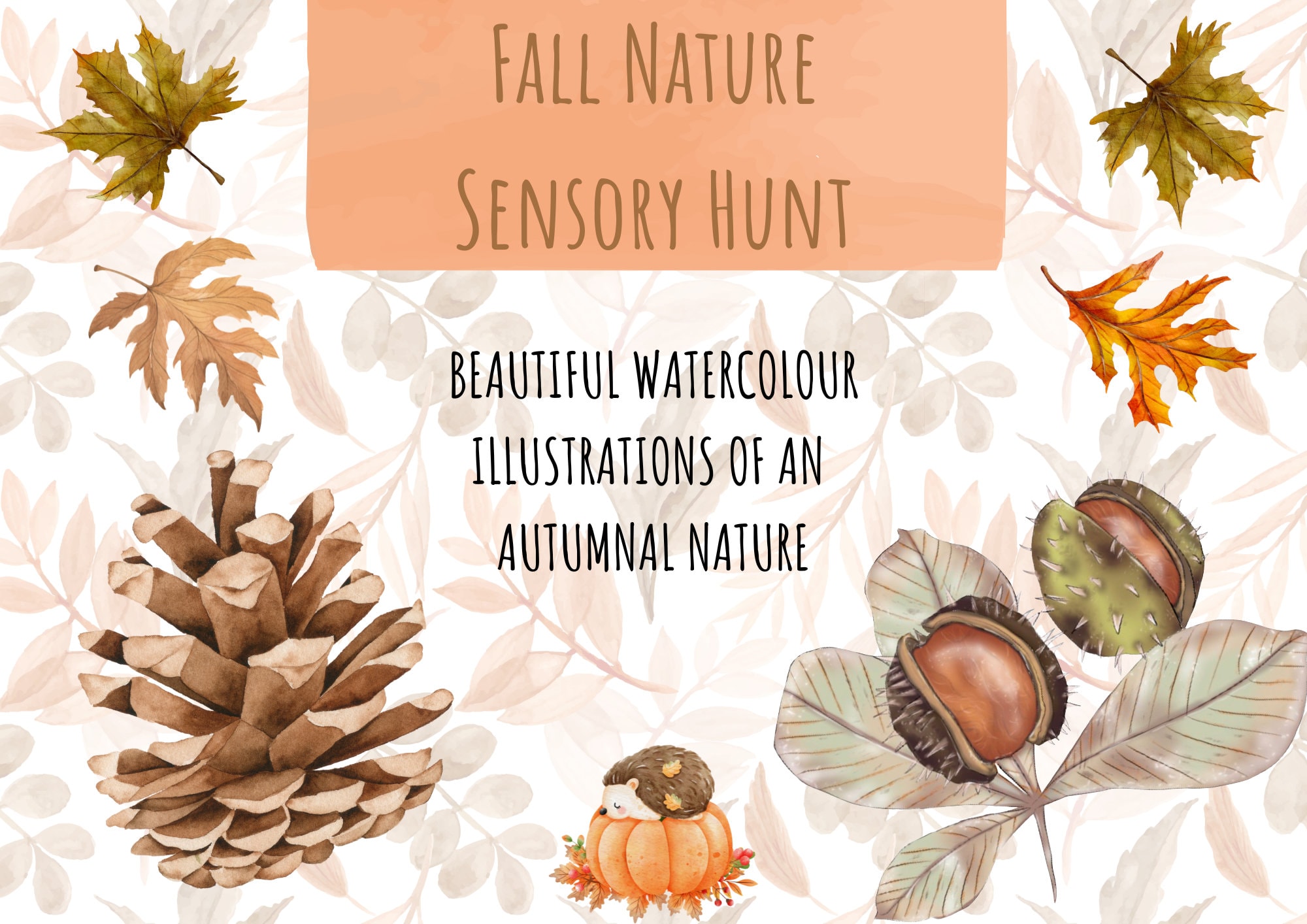 Autumn Sensory Hunt, Printable Activity for Kids, Explore Fall With ...