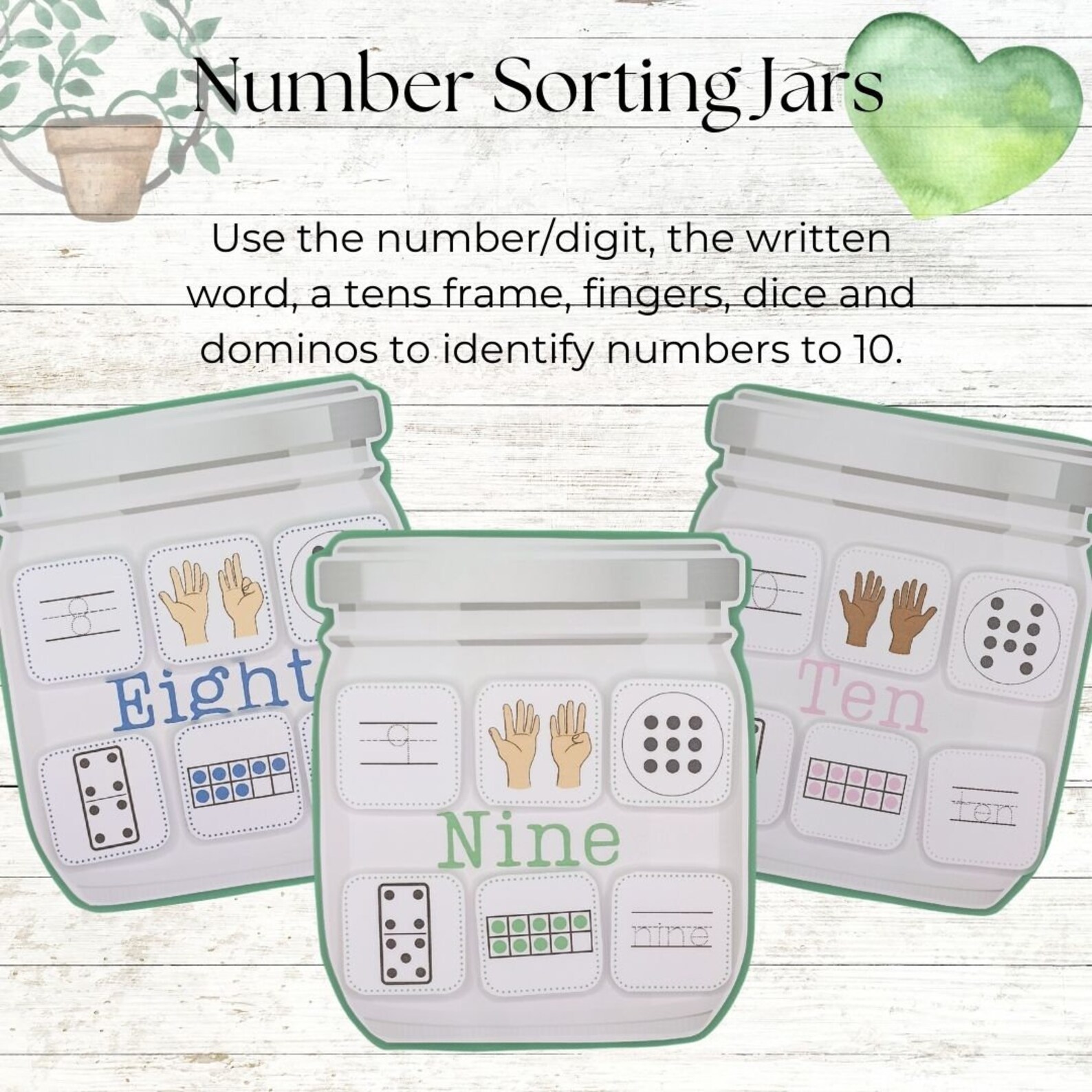 Number Jar Sorting; A Montessori Engaging and Interactive Activity to ...