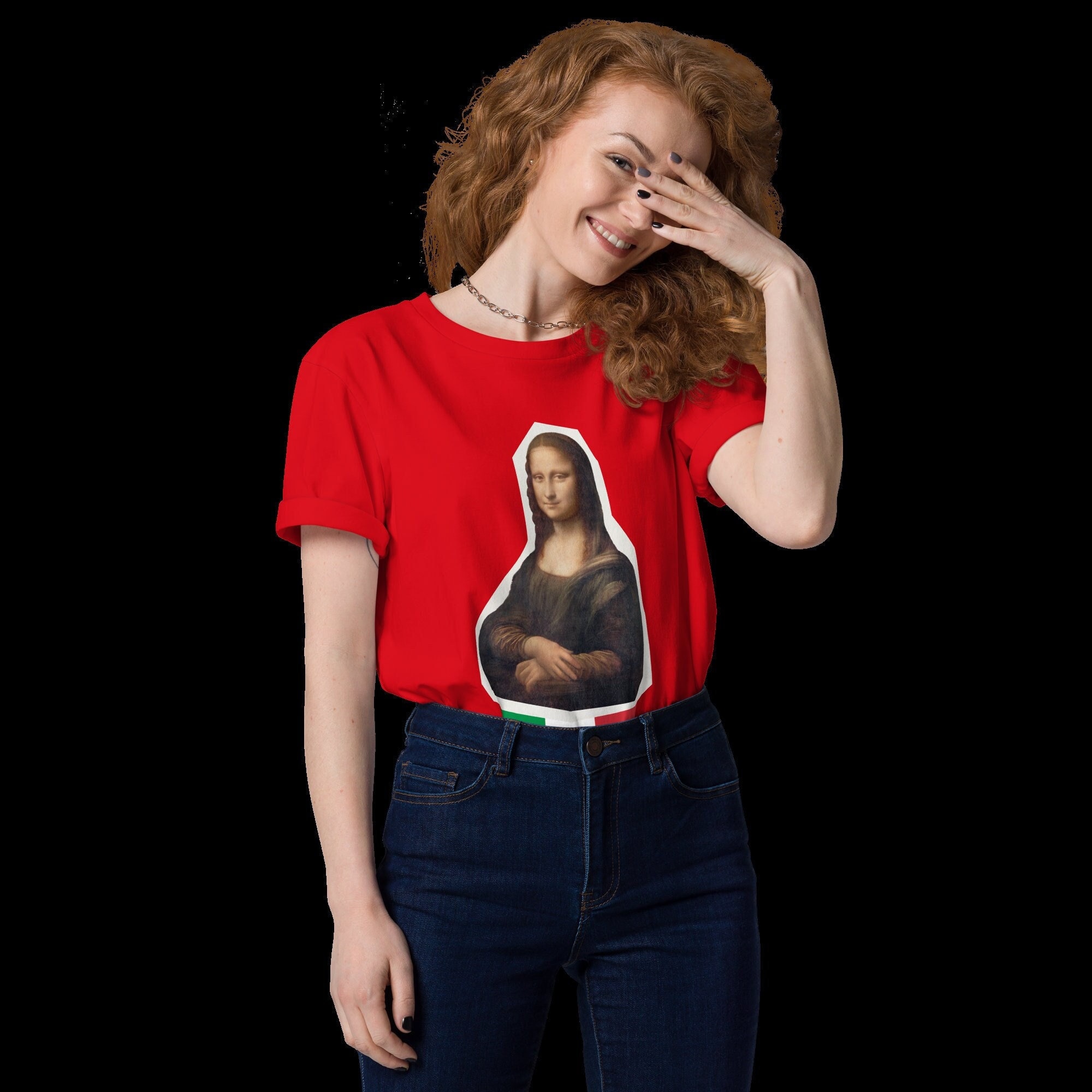 Unisex T shirt Mona Lisa Gioconda Italy T shirt With Artistic Framework Etsy Canada