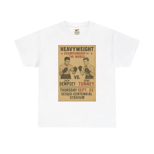 Vintage Boxing Tee, Unisex Heavy Cotton T-Shirt, Retro Sportswear, Nostalgic Gift, Boxing Fan Apparel, Event Memorabilia