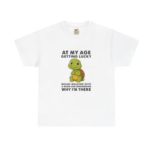 Funny Turtle Tee, Unisex Heavy Cotton T-shirt, Birthday Gift, Perfect for Turtle Lovers, Lighthearted Humor Shirt