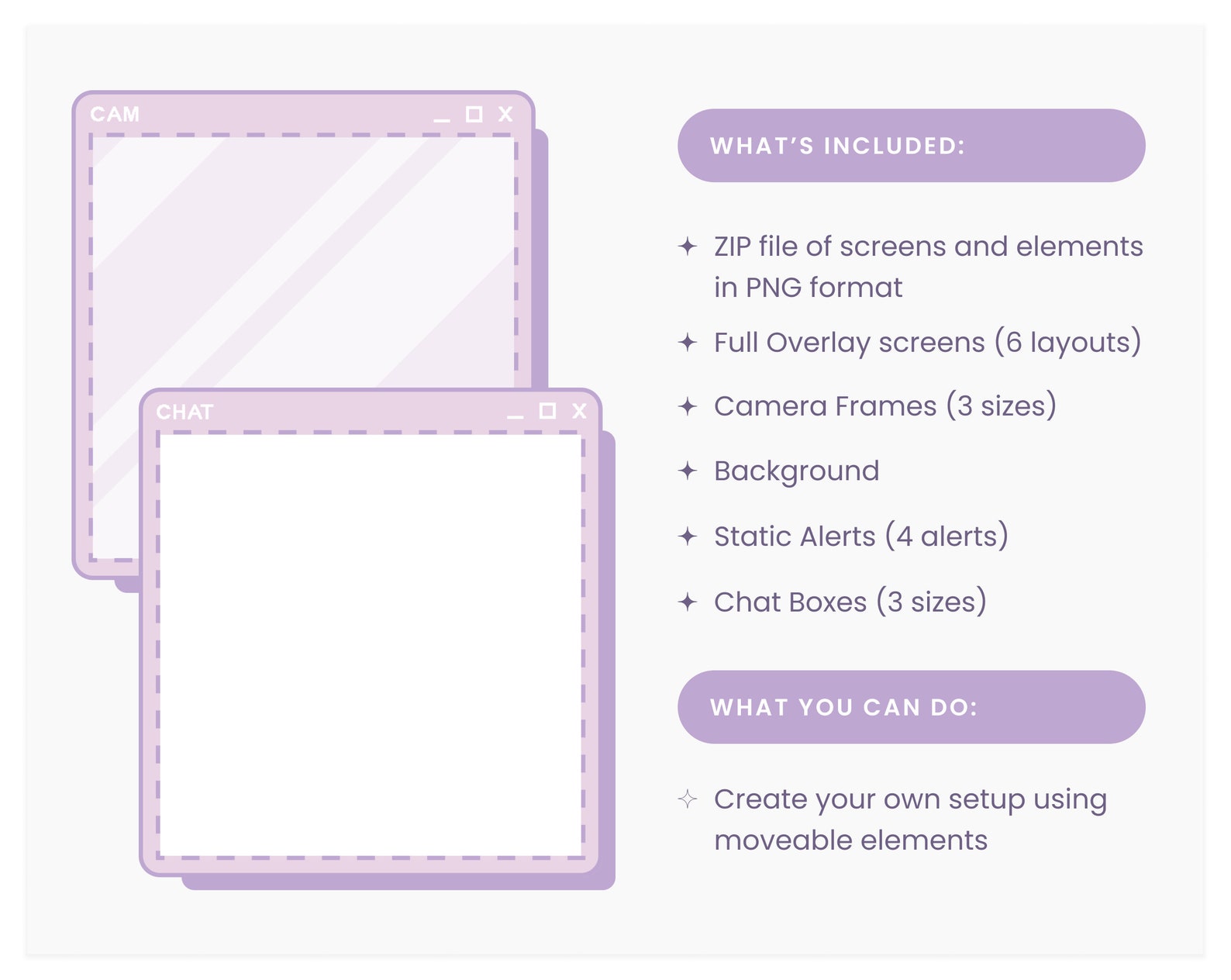 Customizeble Overlays Pixel Purple Stream Overlay - Twitch Overlay Package, Customizable ...