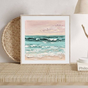 Windy Day Seascape Art Print | Coastal painting reproduction | Wall Art | Birthday gift | Free Shipping from the UK, EU, US