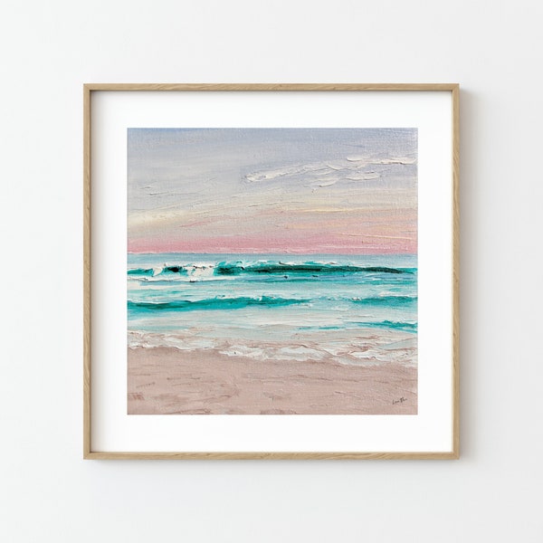 Impression d'art au geclee Mindfullness | Art mural côtier | Paysage marin | Art tropical de plage | Cadeau d'anniversaire | Livraison gratuite depuis le Royaume-Uni, l'UE, les États-Unis et l'Australie