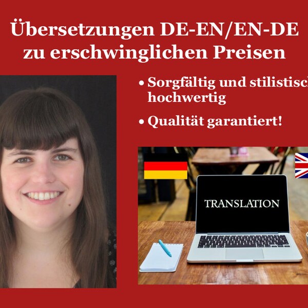 Fachlich qualifizierte Übersetzungen Deutsch-Englisch/Englisch-Deutsch zu erschwinglichen Preisen