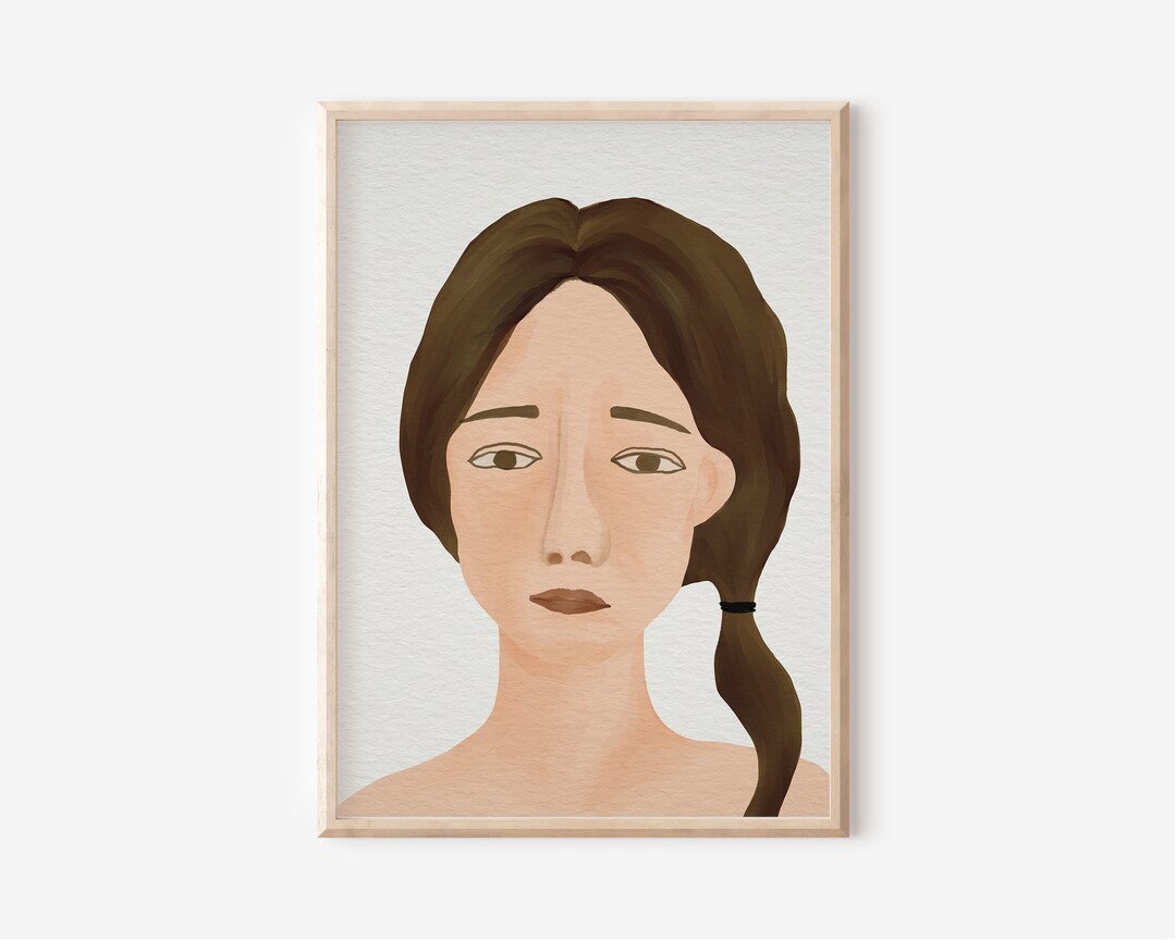 Digital Portrait Printable Printable Illustration Prints Etsy UK