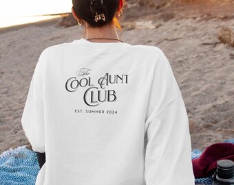 2024 Sudadera de tía, Sudadera Cool Aunts Club, Sudadera, Regalo de cumpleaños de tía, Día de las Madres, Tía genial, Regalo de hermana, Sudadera de tía, De moda