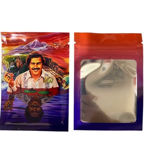 PABLO MIRAGE/Paquetes vacíos de diseño con cierre de cremallera Mylar, bolsas de almacenamiento de alimentos a prueba de olores, bolsas de 7x10cm imagen 1