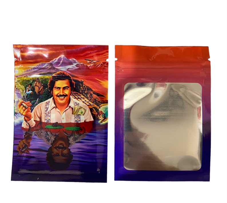 PABLO MIRAGE/Paquetes vacíos de diseño con cierre de cremallera Mylar, bolsas de almacenamiento de alimentos a prueba de olores, bolsas de 7x10cm imagen 1