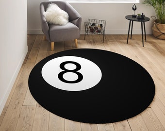 Billiard ball Rug,8 Ball Rug,Round Rug,Billiard Ball Carpet,Living Room Rug,Area Rug,Custom Rug,Personalized Rug,Colorful Rug,Kids Room Rug