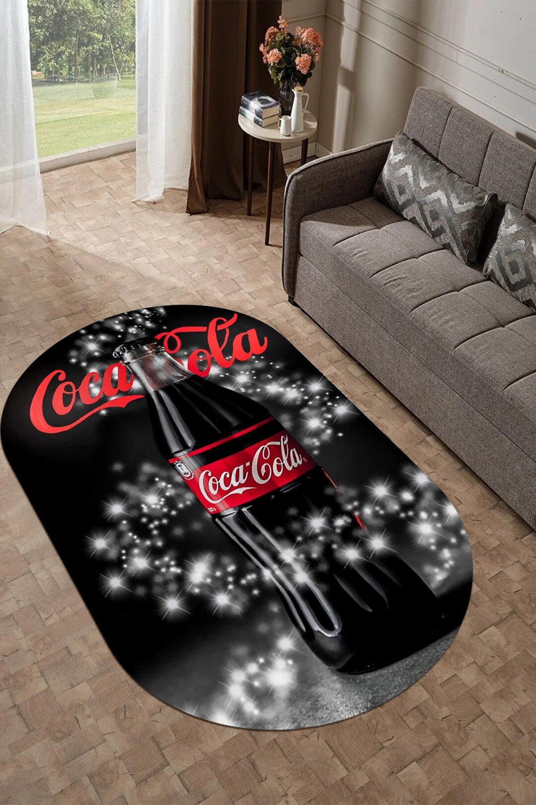 Coca Cola Carpet,oval Rug,coca Cola Retro,original Taste,coke Gift,coca ...