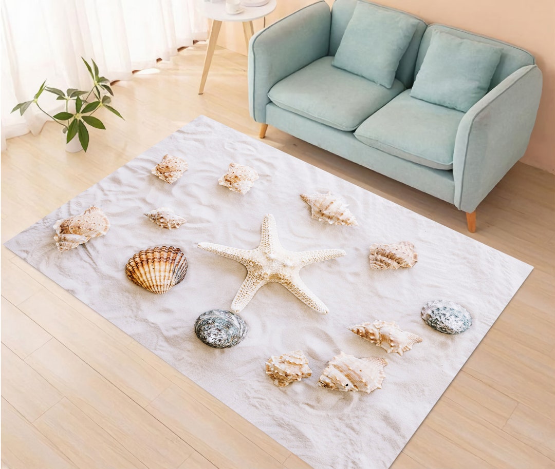 Starfish Rug,starfish Pattern Carpet,living Room Rug,area Rug,sand