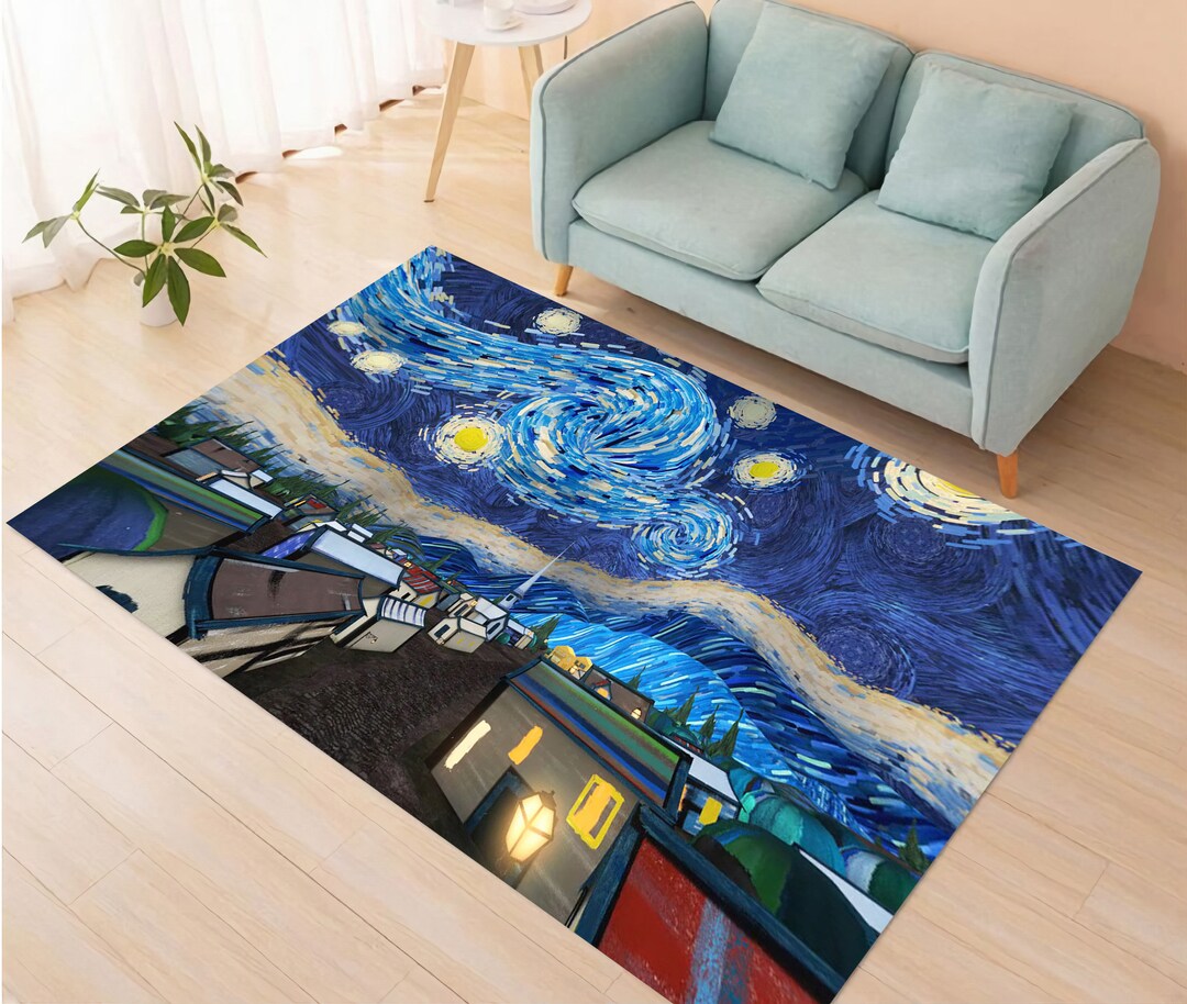 Van Gogh Rug,painting Rug,living Room Rug,area Rug,famous Painting Rug