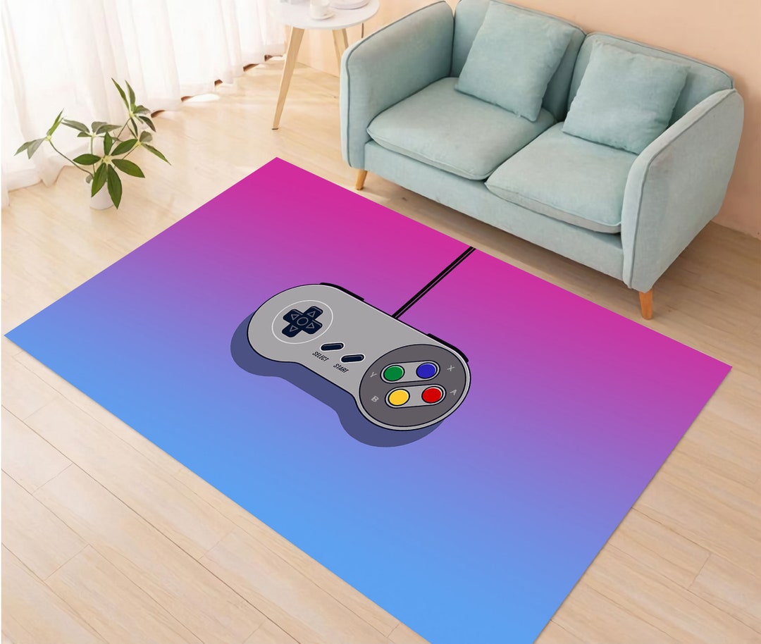 Gamer Rug,game Console,gamer Carpet,gaming Rug,living Room Rug,area Rug