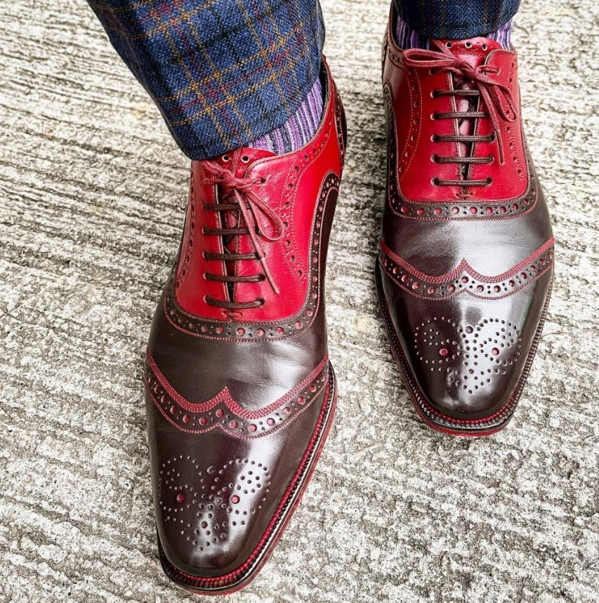 Il Rosso Men's Wingtip Oxford Shoes