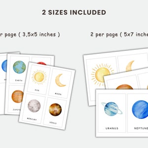 Solar System Printable Flashcards | Montessori Cards | Planets Nursery ...