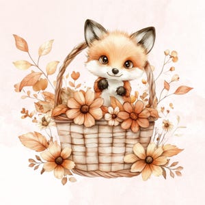 Autumn Animal Clipart, Fall Clipart, Cozy Fall Graphics, Cute Animals ...