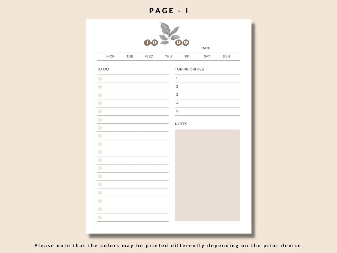 Minimalist to Do List Printable to Do List Digital Planner for iPad to ...