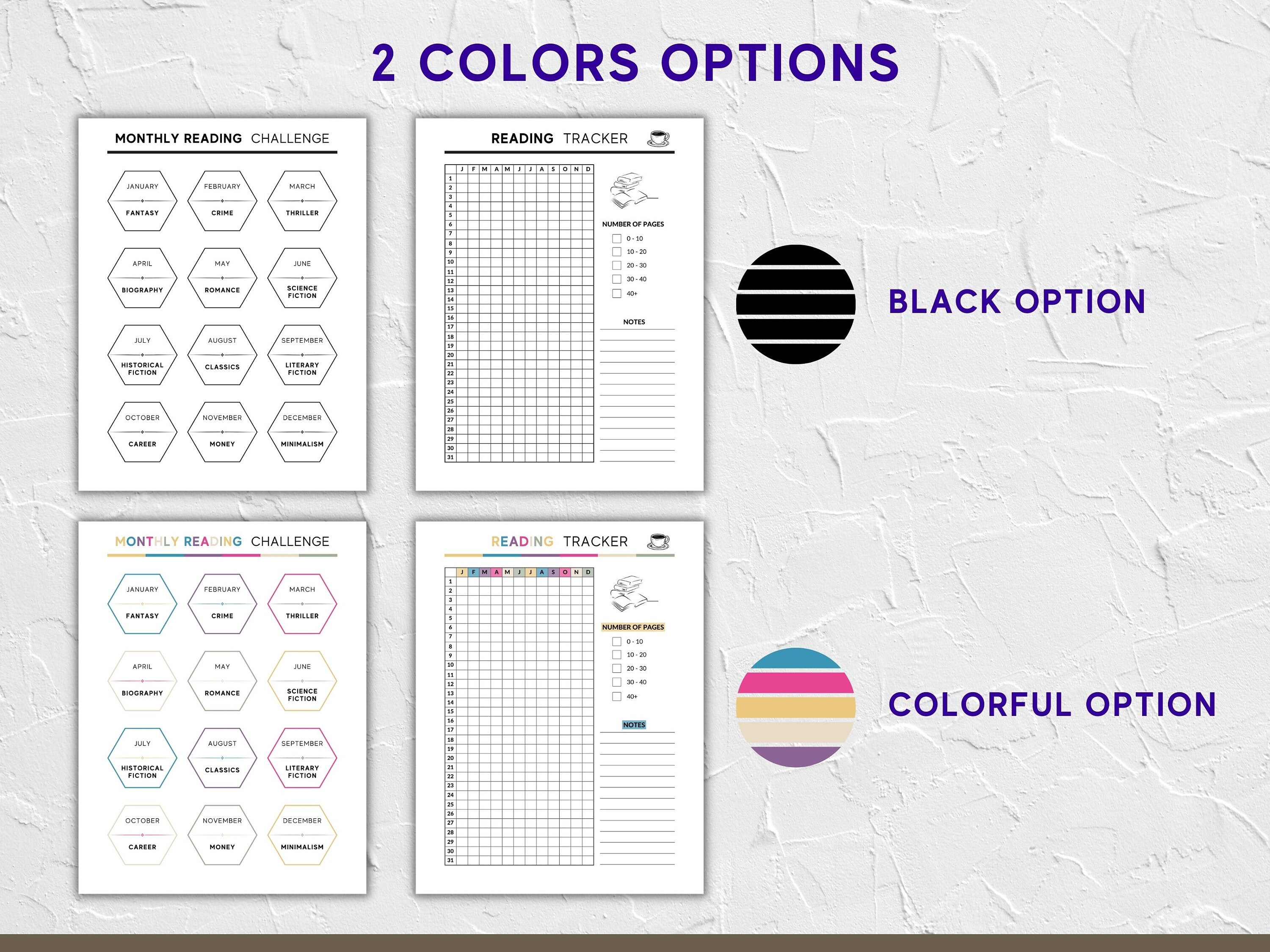 Printable Reading Planner Book Journal Book Tracker Reading Log Book