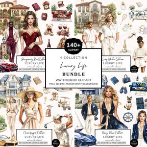 Mega Bundle Clipart Luxury Life, Grafica Love Planner, Clipart Lifestyle, Png Estetica Accogliente, Grafica Vintage, Set Clipart Cottagecore