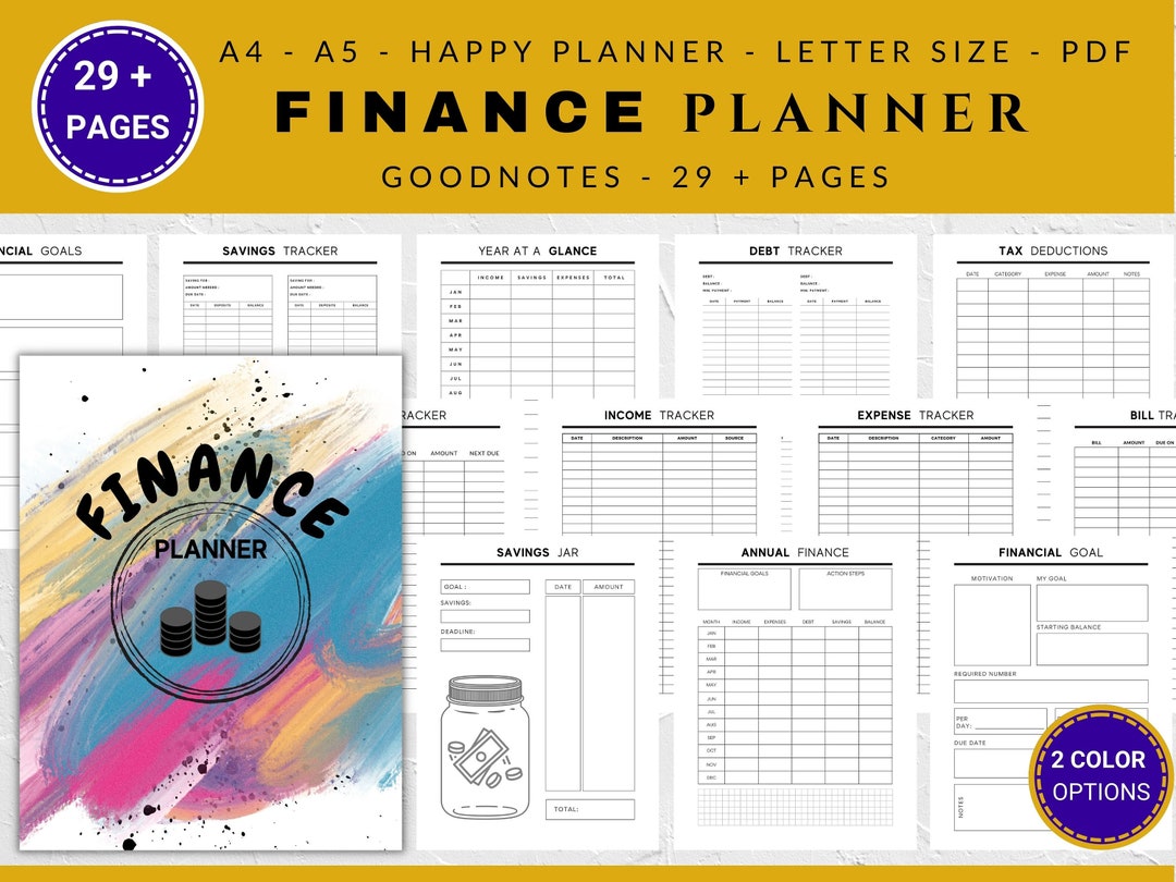 Finance Planner Printable Budget Planner Bundle Monthly,annual ...