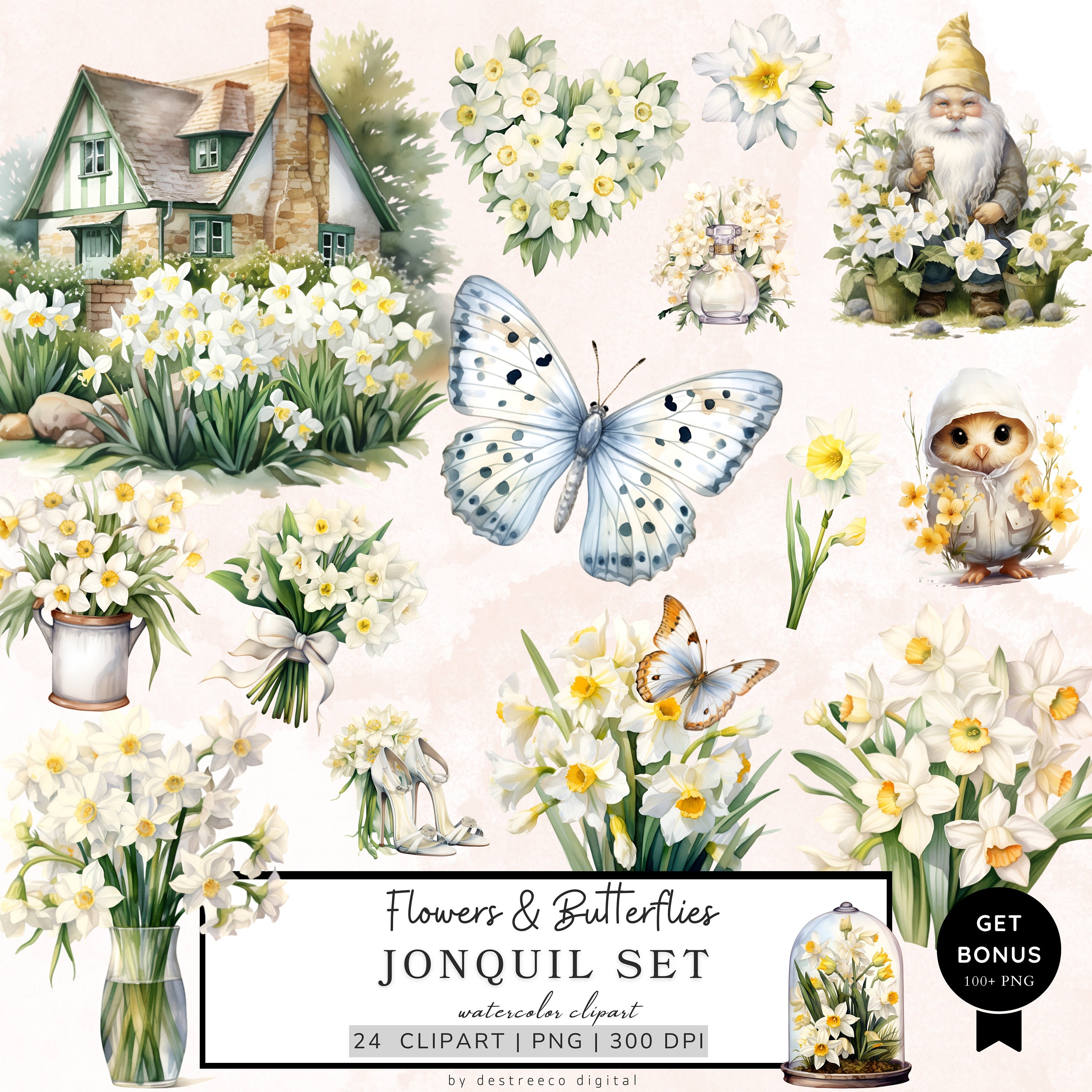 Watercolor Jonquils - Etsy