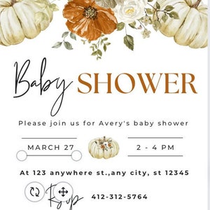 Fall Baby Shower Invitation