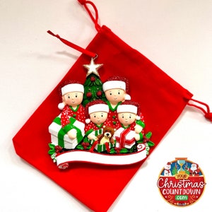 Christmas Tree Personalised Family Decoration Group Ornament Personalized Customised Gift Present zdjęcie 6