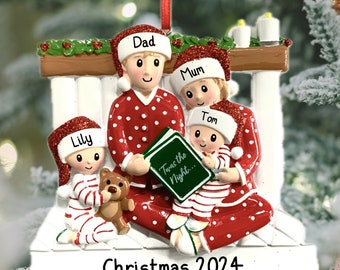 Christmas Story Personalised Family Tree Decoration Reading Ornament | Personalized Customised