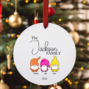 Personalised Christmas Tree Family Gonk Ornament, Gnome, Xmas, Personalized, Customised, Gonks, Gnomes, Decorations, Bauble, zdjęcie 4