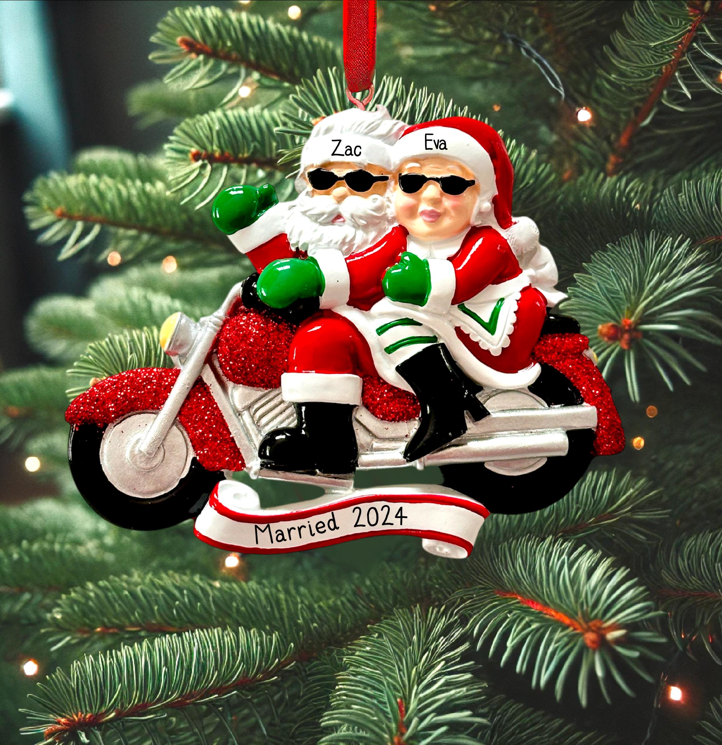 Harley Davidson Santa Claus Ornament - Etsy